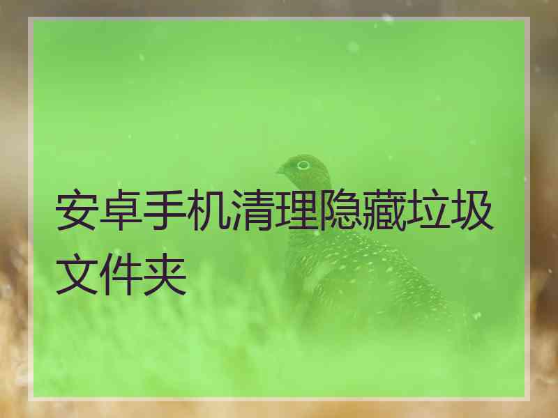 安卓手机清理隐藏垃圾文件夹