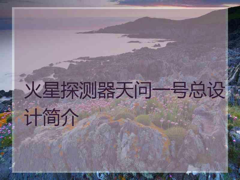 火星探测器天问一号总设计简介