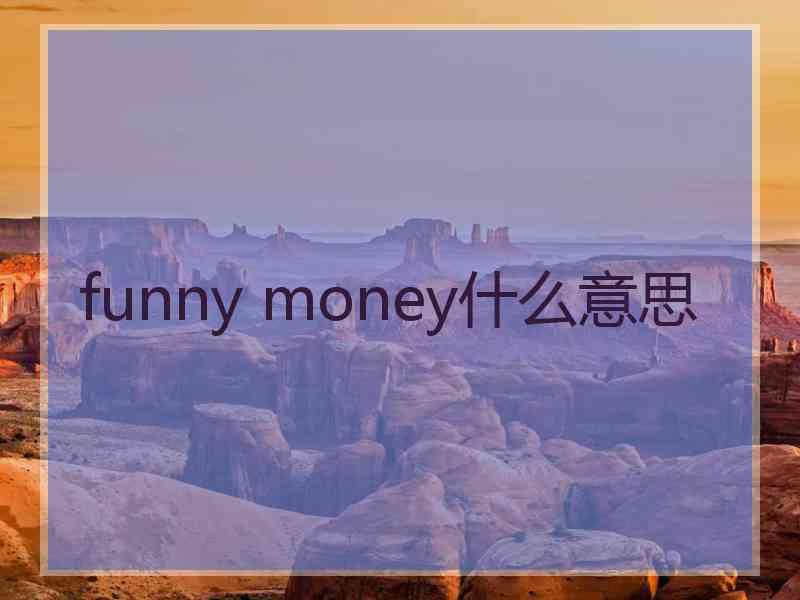 funny money什么意思