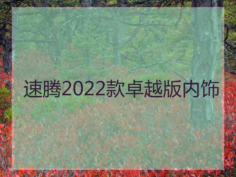 速腾2022款卓越版内饰