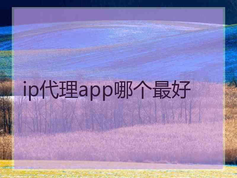 ip代理app哪个最好