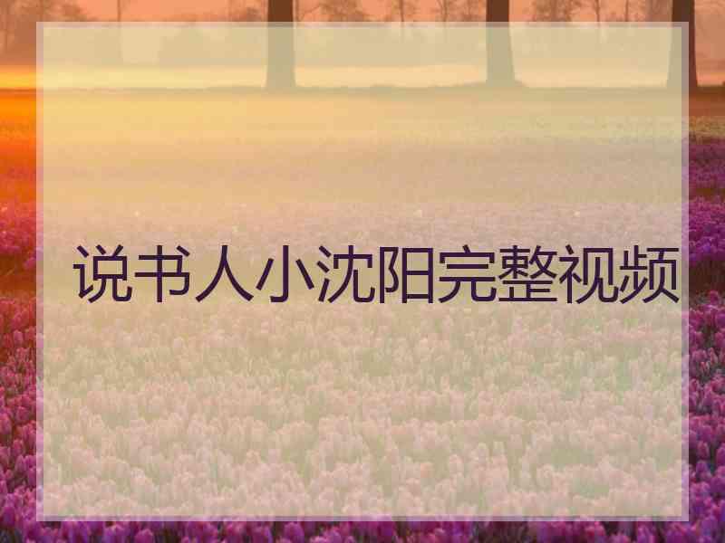 说书人小沈阳完整视频