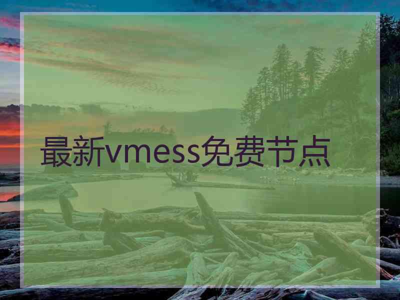 最新vmess免费节点