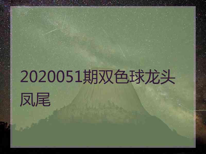 2020051期双色球龙头凤尾