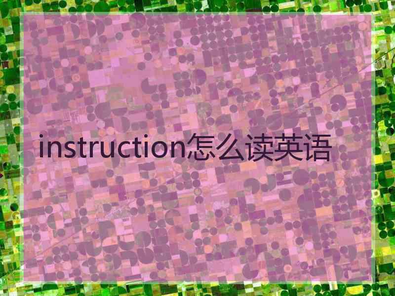 instruction怎么读英语