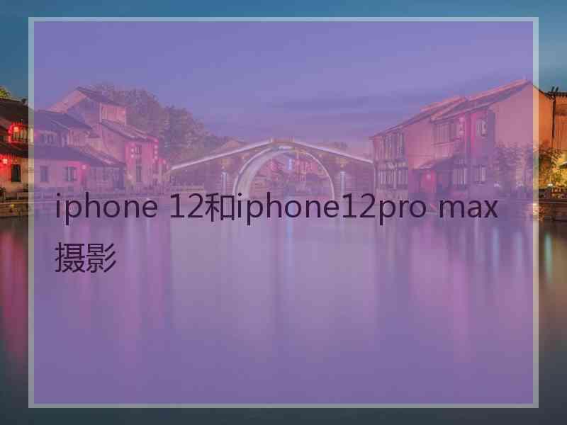 iphone 12和iphone12pro max摄影