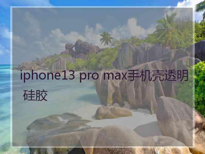 iphone13 pro max手机壳透明 硅胶