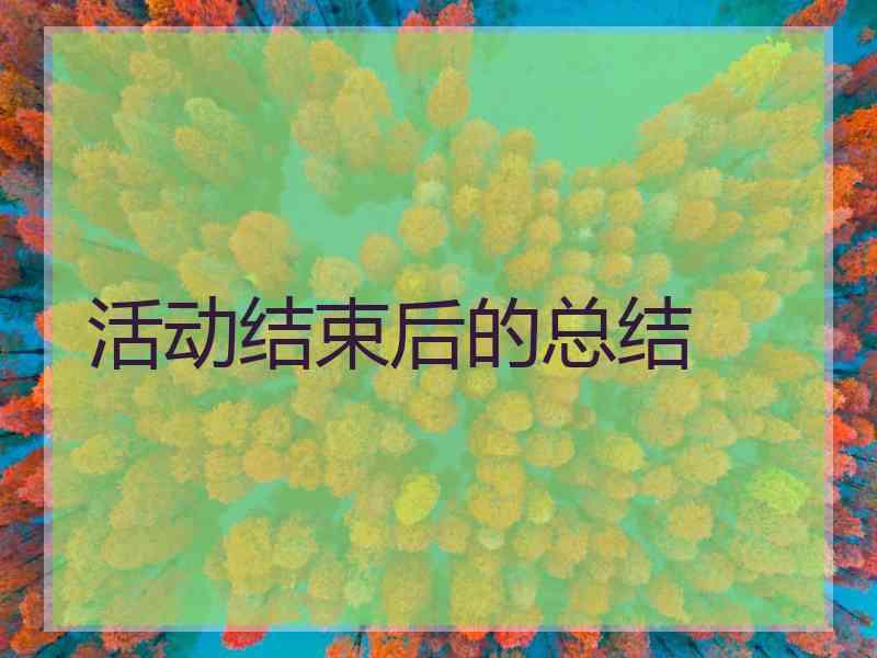 活动结束后的总结