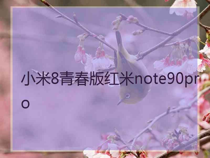 小米8青春版红米note90pro