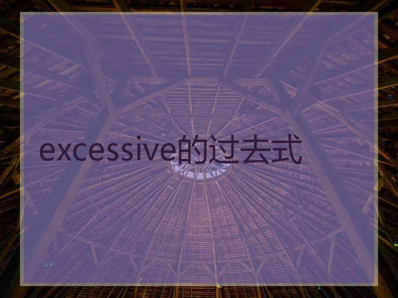 excessive的过去式