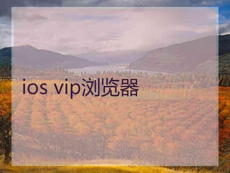 ios vip浏览器