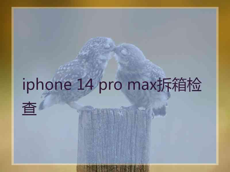 iphone 14 pro max拆箱检查