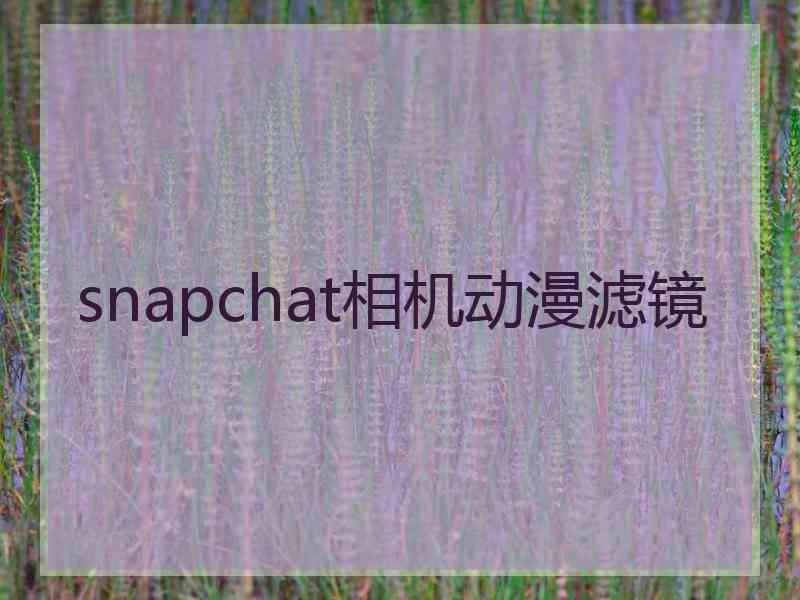 snapchat相机动漫滤镜