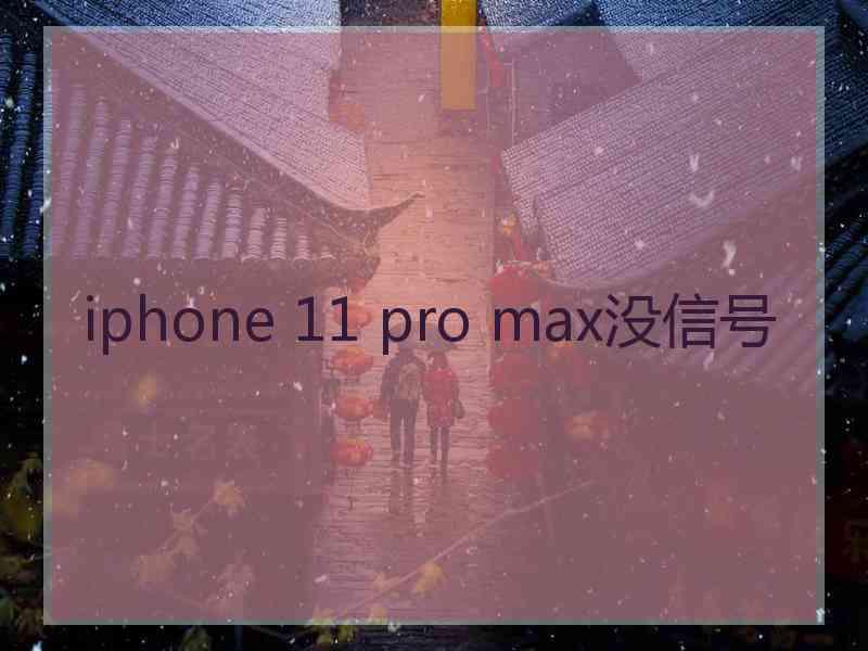 iphone 11 pro max没信号