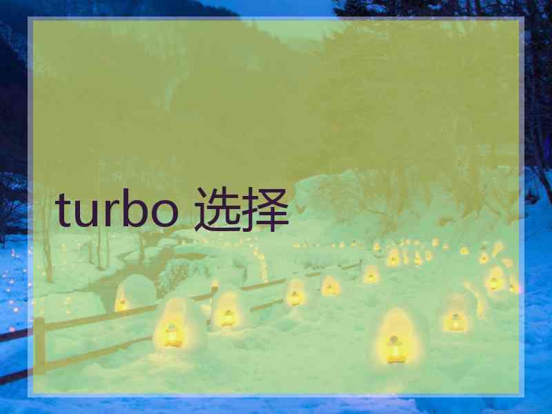 turbo 选择