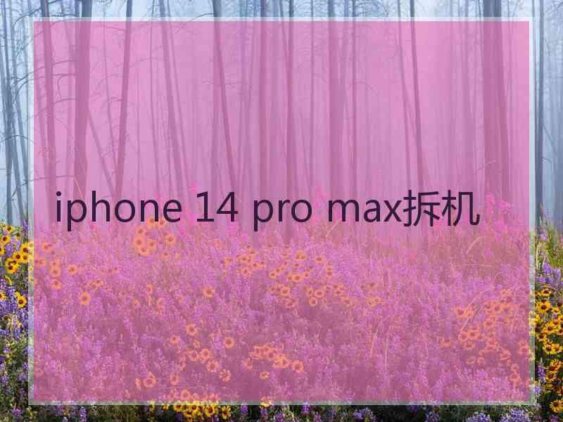 iphone 14 pro max拆机