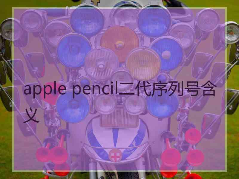 apple pencil二代序列号含义