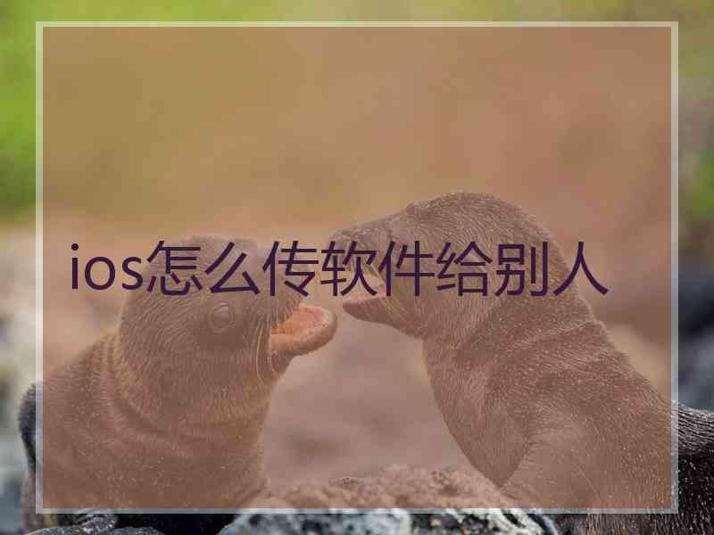 ios怎么传软件给别人