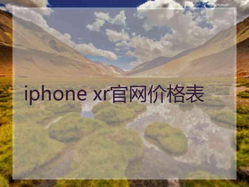 iphone xr官网价格表