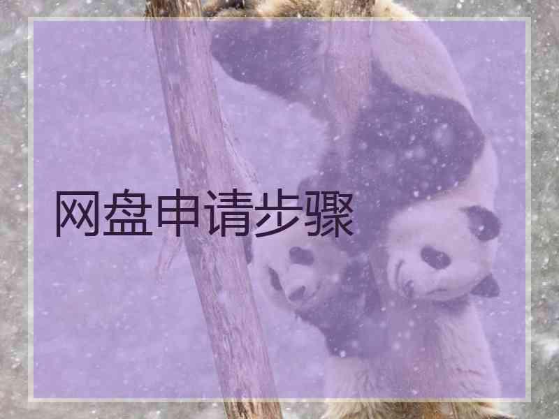 网盘申请步骤