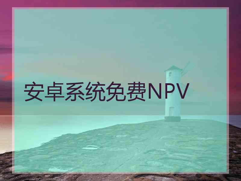 安卓系统免费NPV