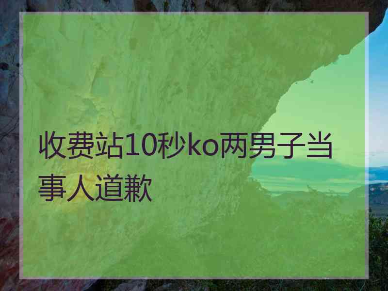 收费站10秒ko两男子当事人道歉