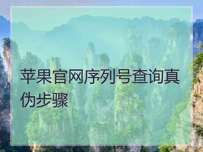 苹果官网序列号查询真伪步骤