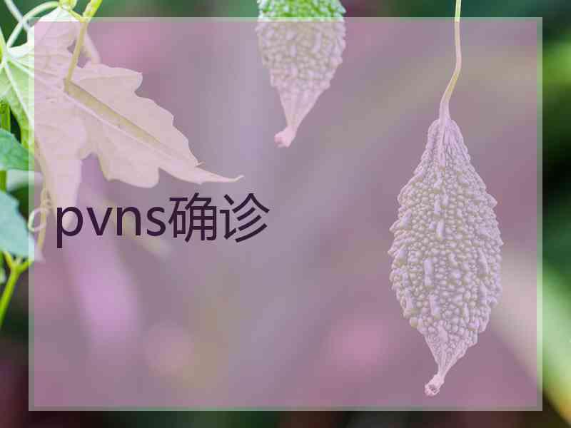 pvns确诊