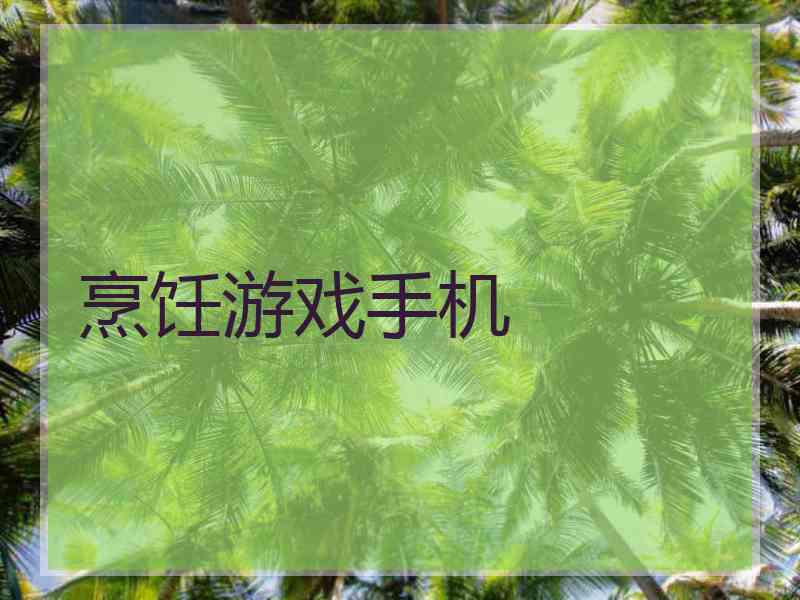 烹饪游戏手机