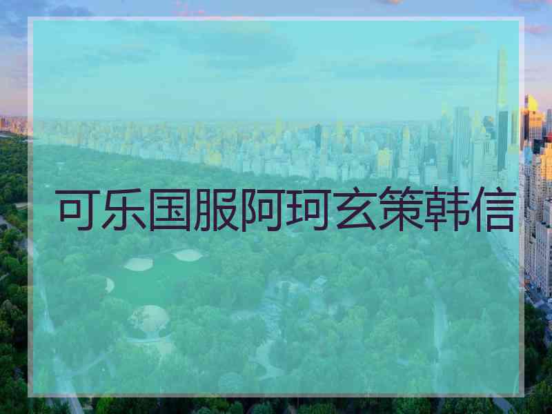 可乐国服阿珂玄策韩信