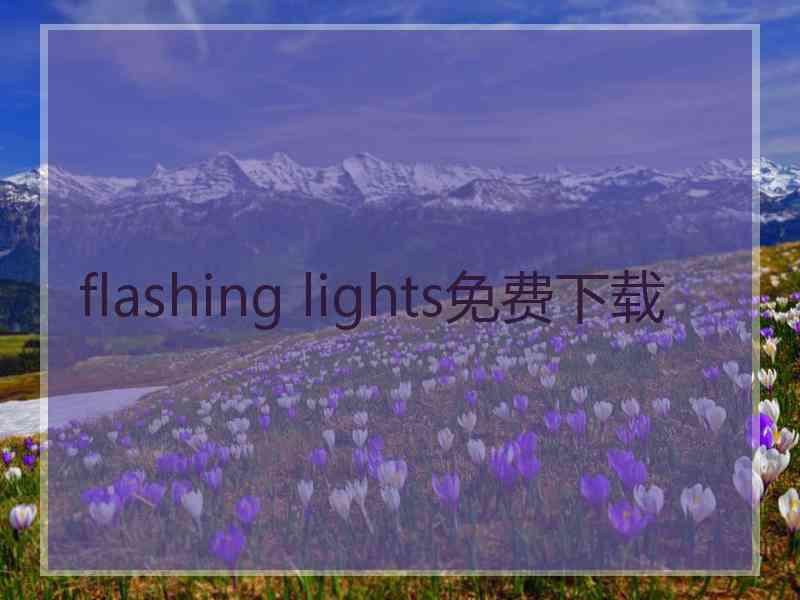 flashing lights免费下载