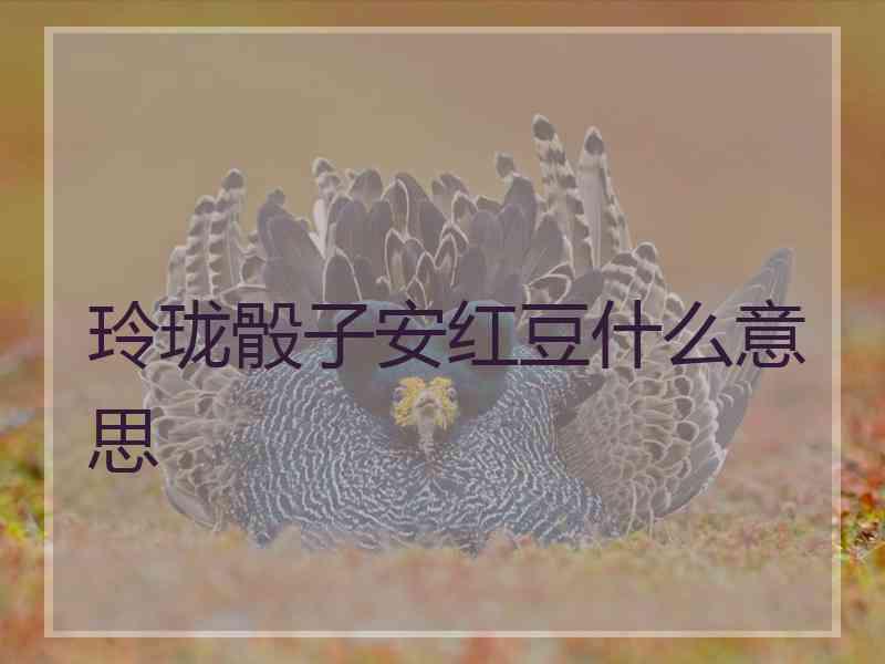 玲珑骰子安红豆什么意思