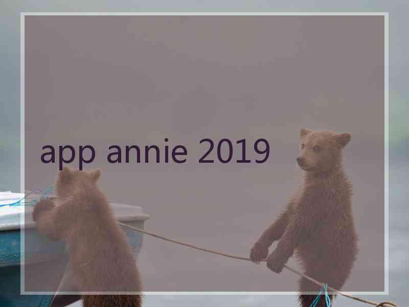 app annie 2019