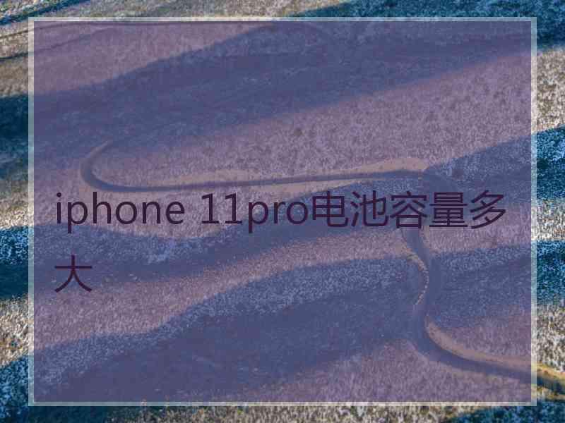 iphone 11pro电池容量多大