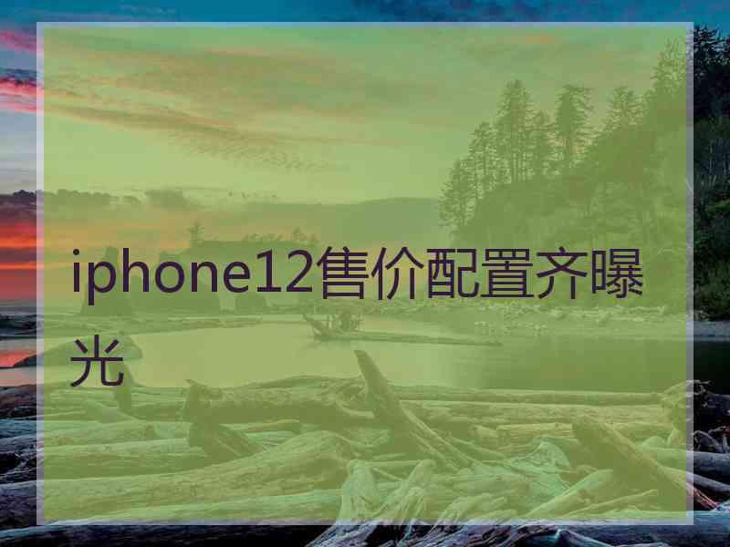 iphone12售价配置齐曝光