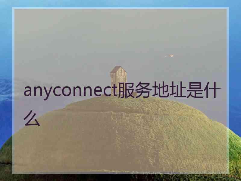 anyconnect服务地址是什么