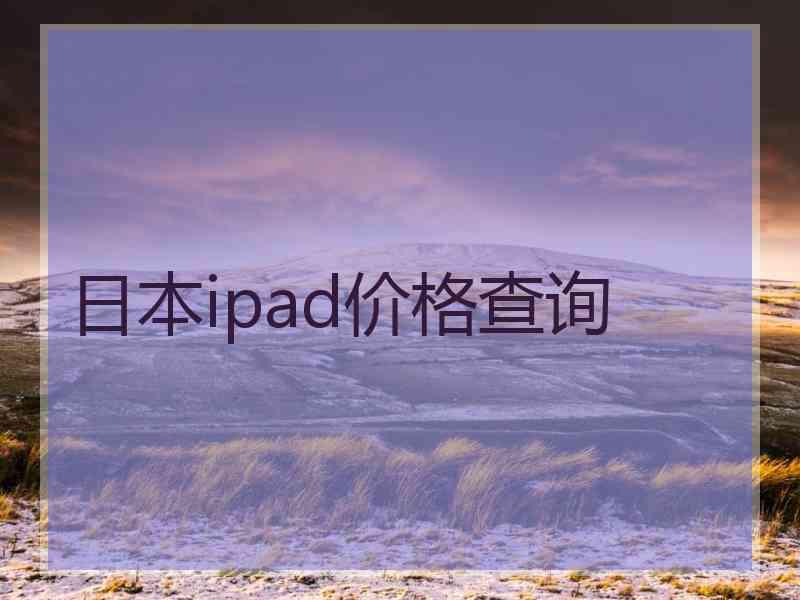 日本ipad价格查询