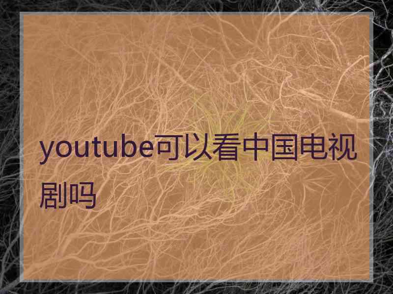 youtube可以看中国电视剧吗