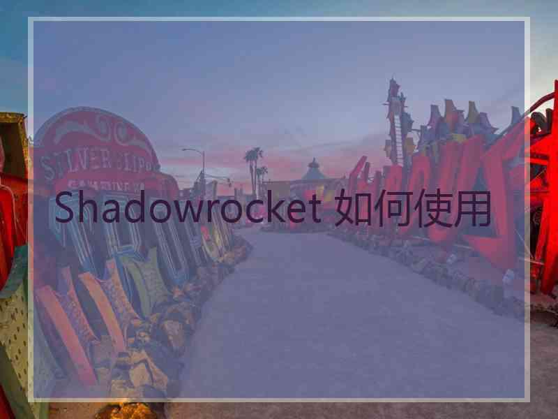 Shadowrocket 如何使用