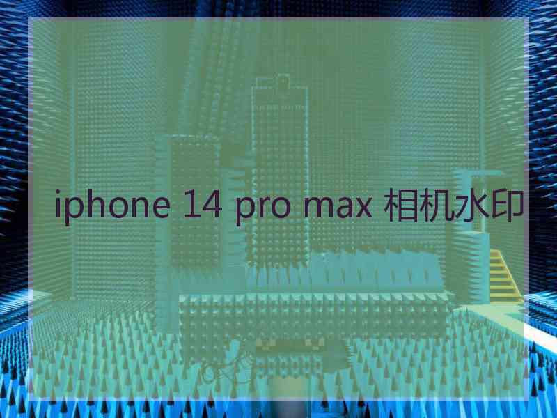 iphone 14 pro max 相机水印