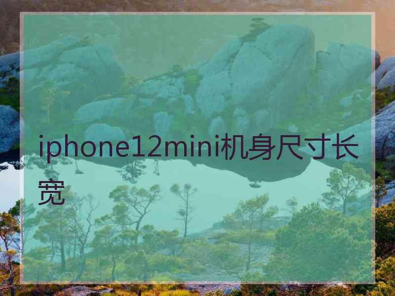 iphone12mini机身尺寸长宽