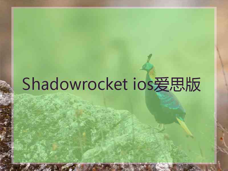 Shadowrocket ios爱思版