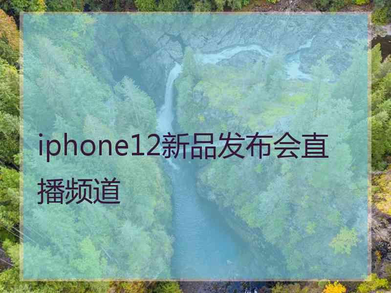 iphone12新品发布会直播频道