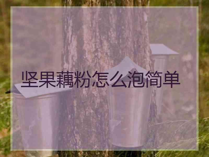 坚果藕粉怎么泡简单