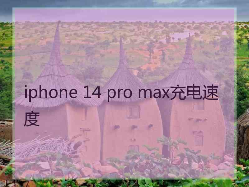 iphone 14 pro max充电速度