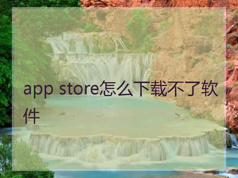 app store怎么下载不了软件