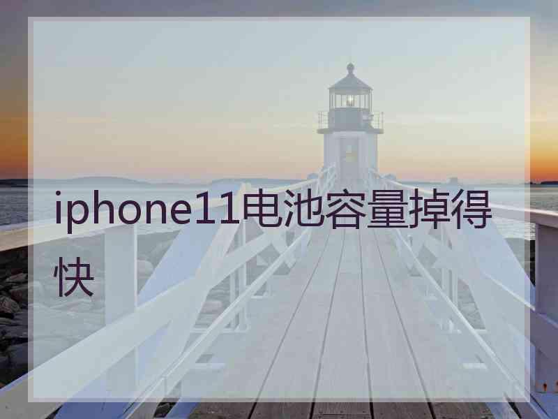 iphone11电池容量掉得快