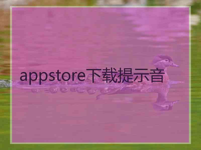 appstore下载提示音