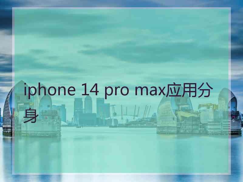 iphone 14 pro max应用分身