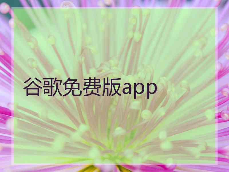 谷歌免费版app